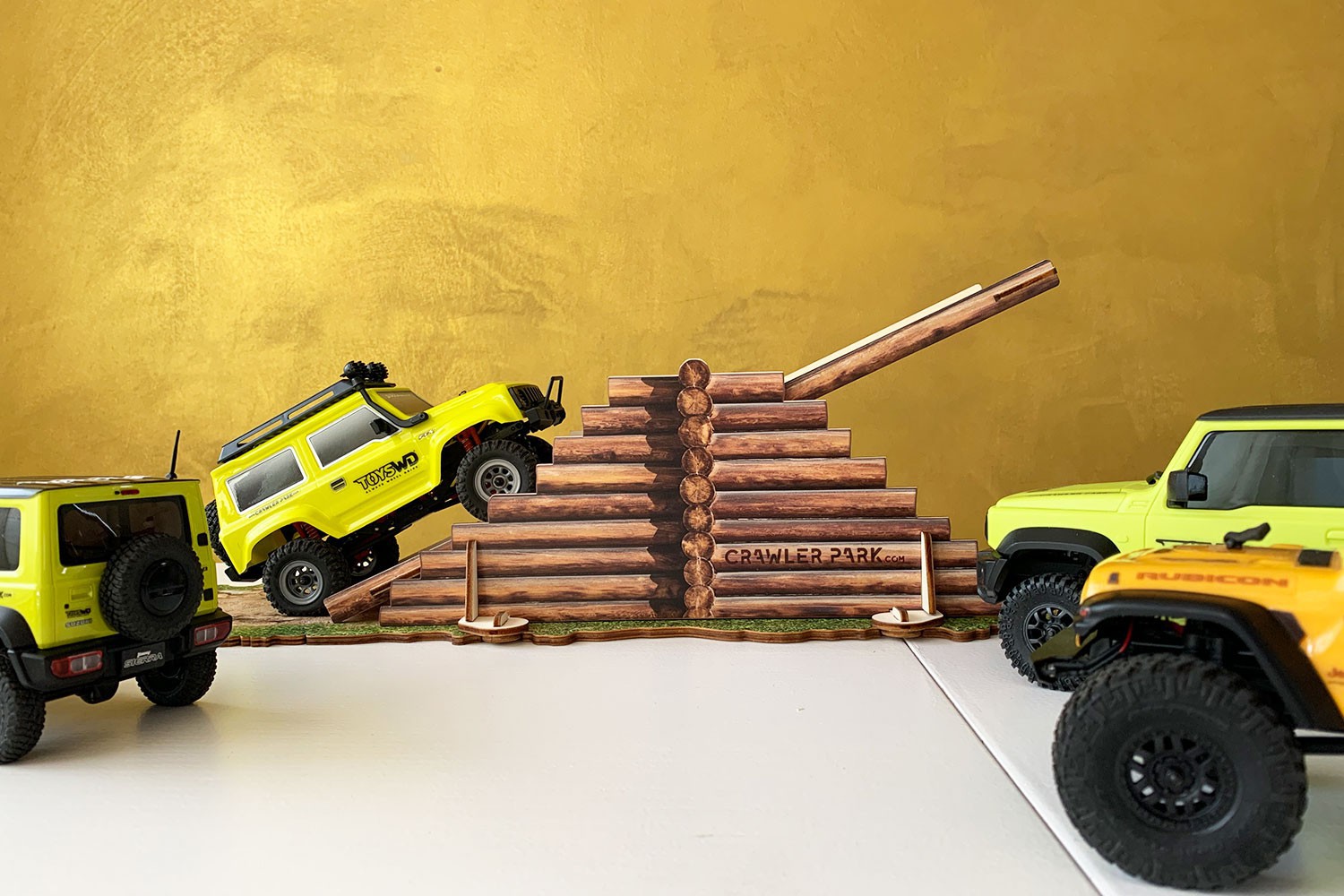 Obstaculo doble Lateral 1/24 para circuito RC Crawler park