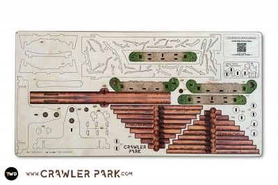RC Crawler Uphill Obstacle Course - Wooden Climbing Challenge For 1/24 & 1/18 Scale Rock Crawlers